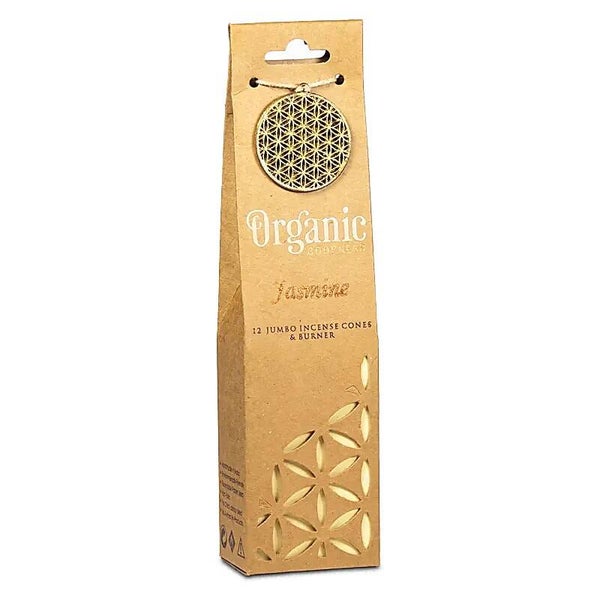Organic Goodness Cônes d'encens Jasmin + brûleur