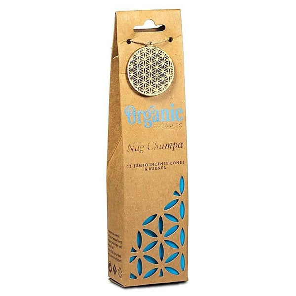Organic Goodness Cônes d'encens Nag Champa + brûleur