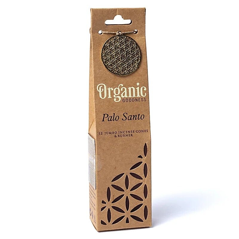 Organic Goodness Palo Santo cônes d'encens + brûleur Bio