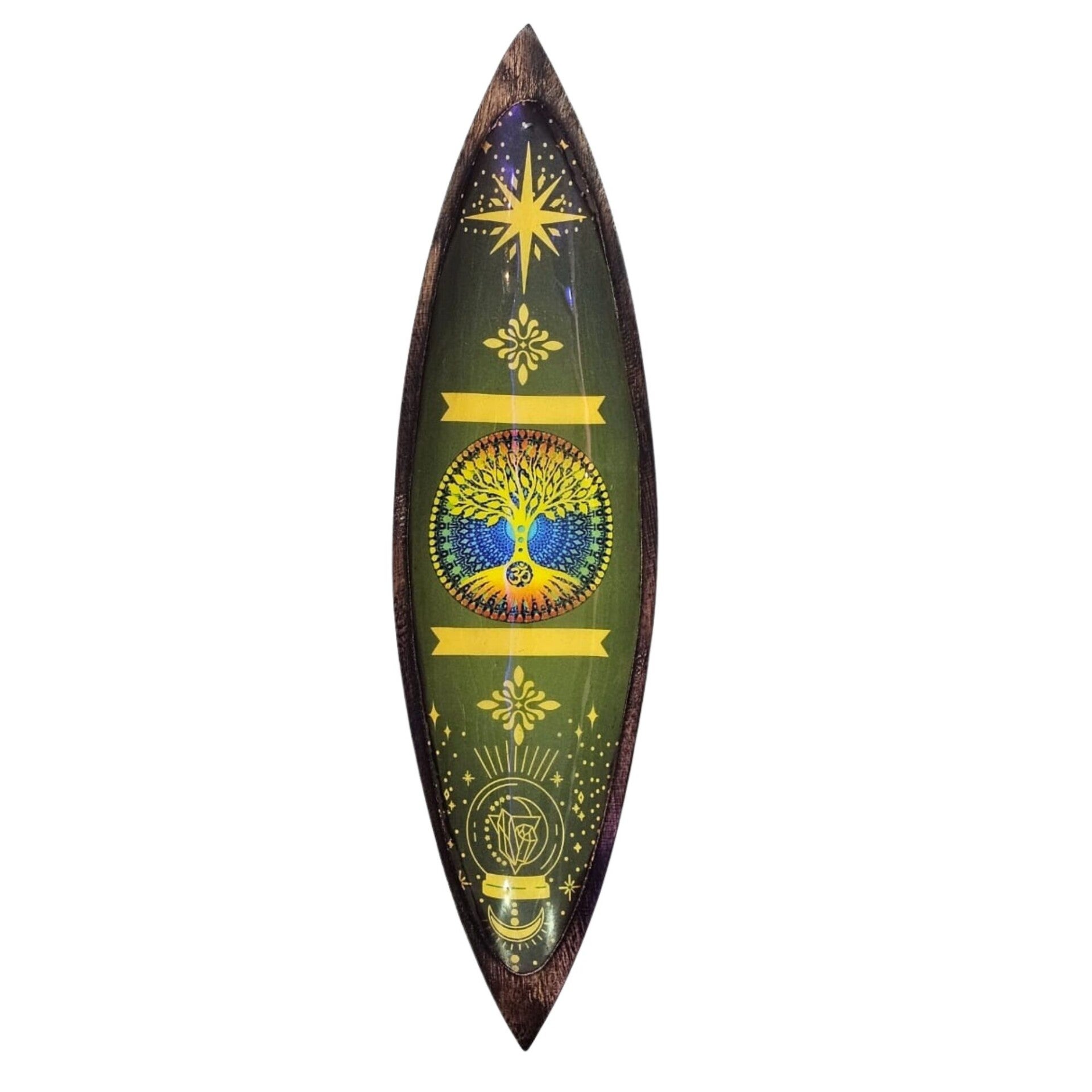 Encensoir émaillé – Bois de manguier – Arbre de vie