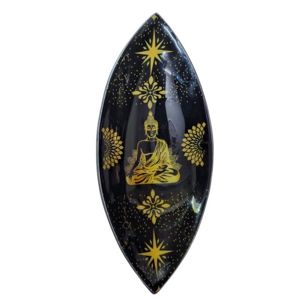 Encensoir émaillé – Aluminium – Bouddha noir et or