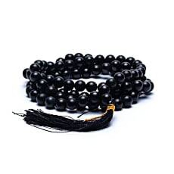 Mala Agate noire 108 perles + Sac
