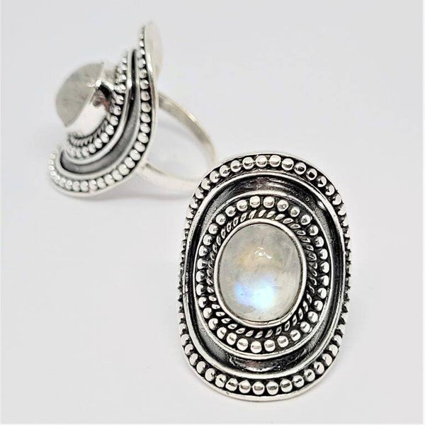 Bague Ethnique Pierre de Lune