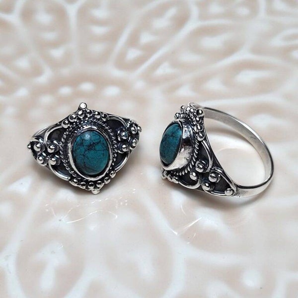 Bague Sarah Turquoise Népalaise