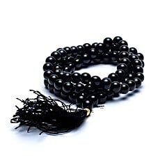 Mala Onyx noir AA 108 perles + sac