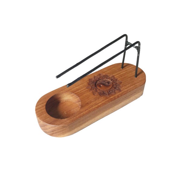 Brûleur Palo Santo - Bois de Teck - Design Yin & Yang