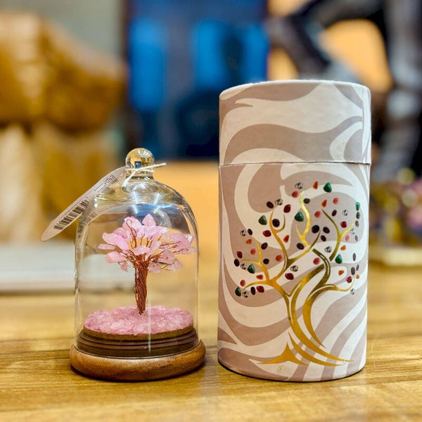 Jardin en Dôme de Pierres semi Précieuses - Quartz Rose - 30 pierres