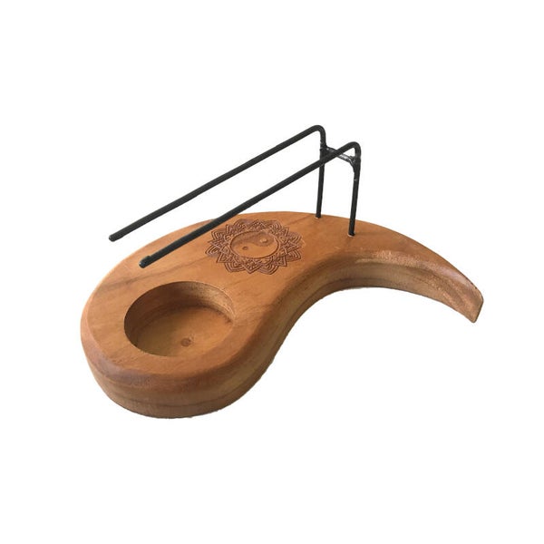 Brûleur Palo Santo - Bois de teck - Design Yin et Yang