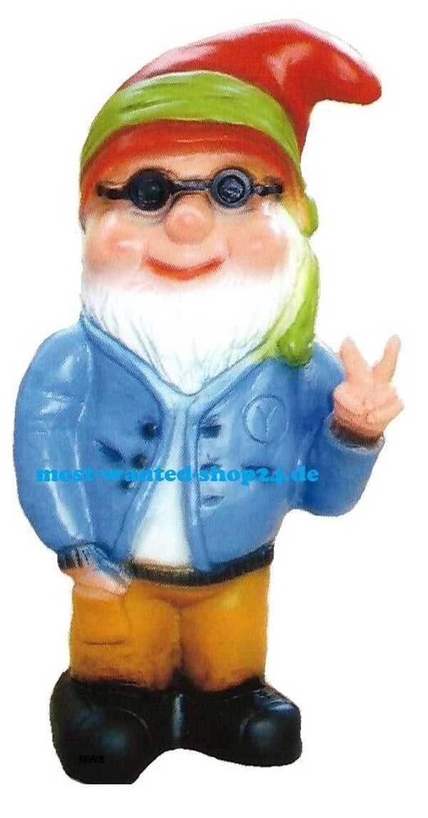 Gartenzwerg " Hippi " 32 cm Nr. 1012 / Made in Germany