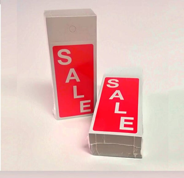 100 Preisschilder mit Aufdruck " SALE "Nr 12777  4 x 10 cm