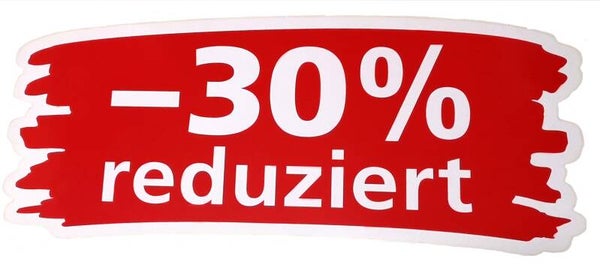 Ankleber Nr. 12963 mit Aufdruck 30% -  20 x 48 cm