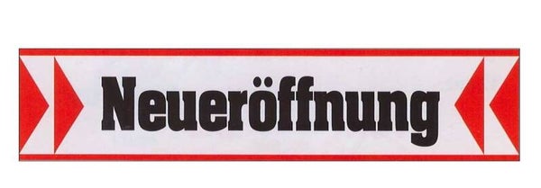 Ankleber Nr. 90865 S1 Neueröffnug 22 x 98 cm