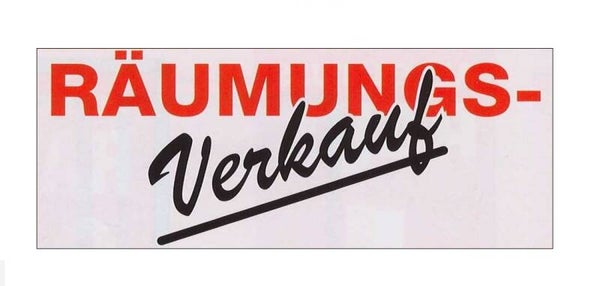 Ankleber Nr. 9388 Räumungs-Verkauf 35 x 90 cm