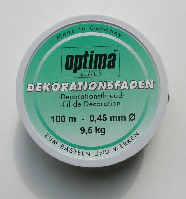 1 Rolle 100 m Dekofaden 0,45 mm 9,5 kg Bastelfaden (1m/0,038€)