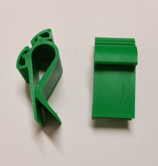 10 Klammern für Preisschilder 27 x 60 mmin grün