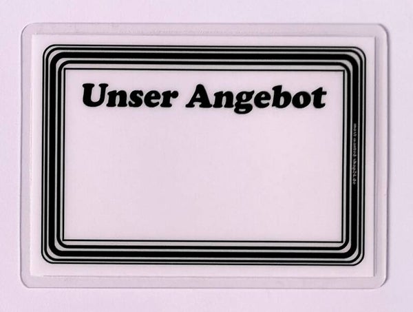10 St.  Preisschilder mit Rand mit Text " unser Angebot " laminiert weiß (Kopie) (Kopie) (Kopie) (Kopie)