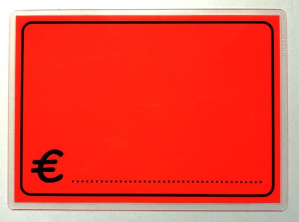 10 St.  Preisschilder mit Rand € Zeichen laminiert  leuchtrot (Kopie) (Kopie) (Kopie) (Kopie) (Kopie)