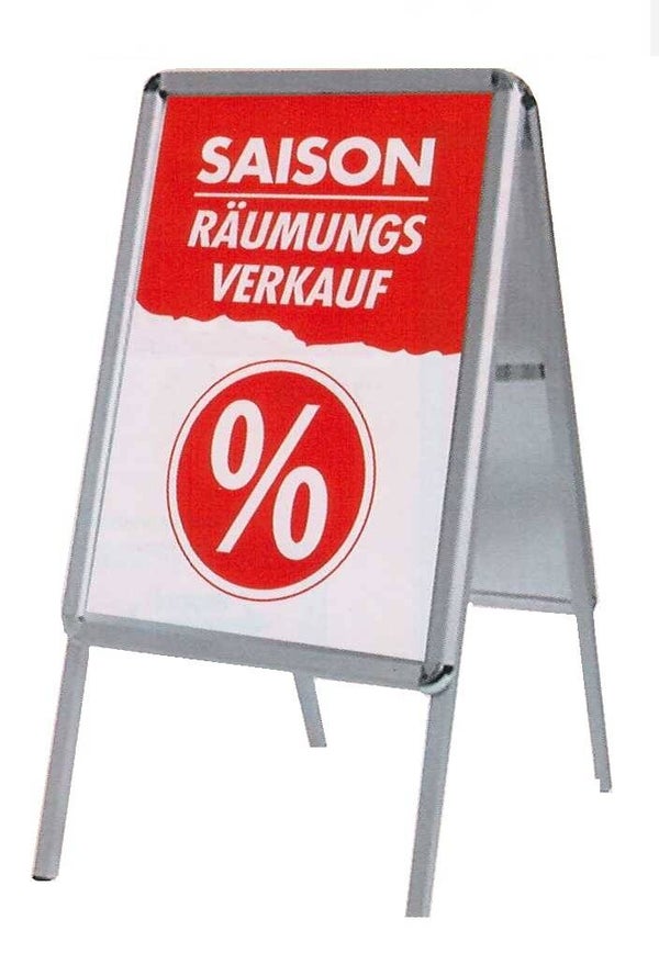 Rahmen-Plakat Nr. 12607 SAISON RÄUMUNGSVERKAUF % 58,4 x 83,2 cm