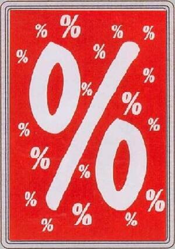 10 Preisschilder Nr.12279 " %%% " 21 x 29,7 cm 