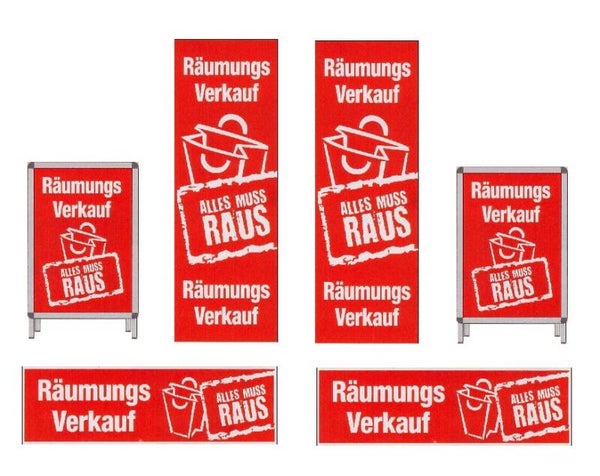 Plakat - Set Nr. 12626 -S 2 Räumungs Verkauf ALLES MUSS RAUS 2
