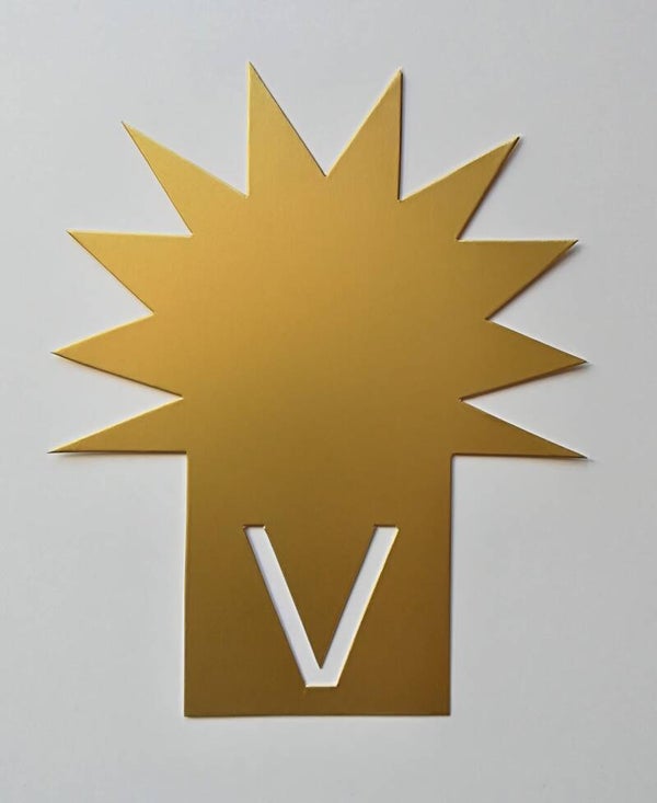 50 Steck - Sterne Preisschilder Plakatkarton 380g/qm goldfarbig  