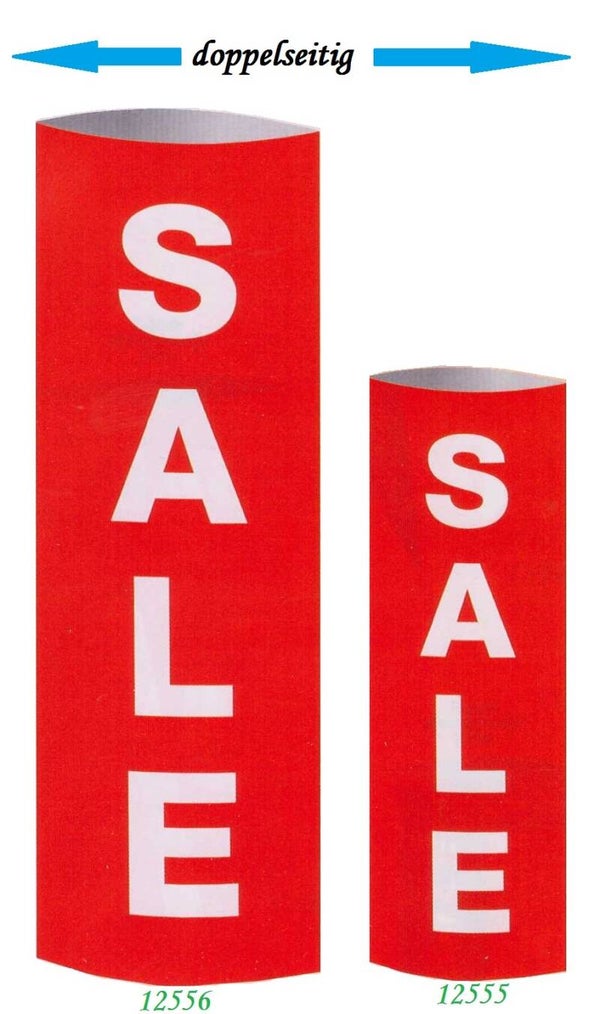 Säulendisplay mit Aufdruck  " SALE "