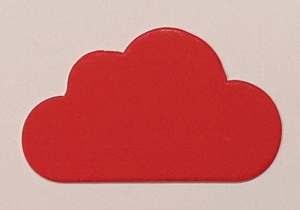 Wolke aus Plakatkarton rot ca.380g/qm 35 x 55 mm