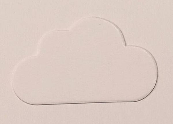 Wolke aus Plakatkarton weiß ca.380g/qm 35 x 55 mm
