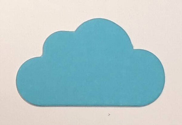 Wolke aus Plakatkarton taubenblau ca.380g/qm  35 x 55 mm