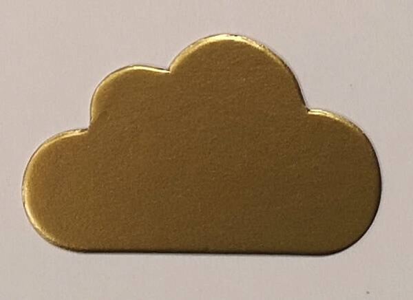 Wolke aus Plakatkarton goldfarbig ca.380g/qm 35 x 55 mm