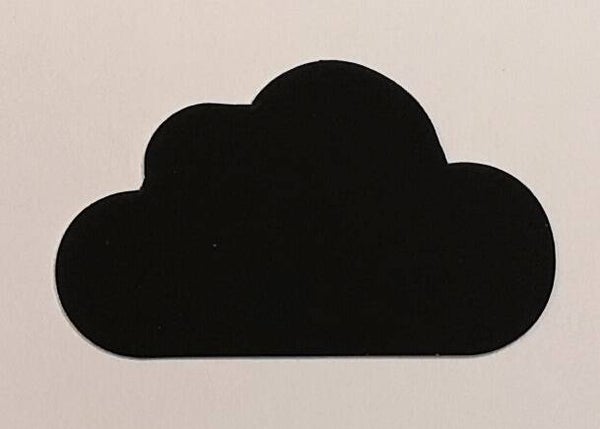Wolke aus Plakatkarton schwarz ca.380g/qm 35 x 55 mm