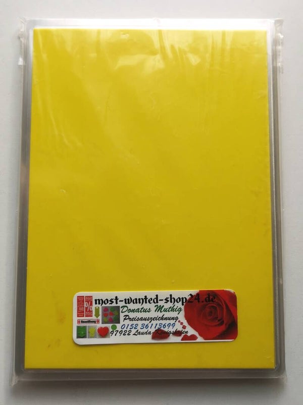 10 laminierte Preisschilder blanko in zitronengelb