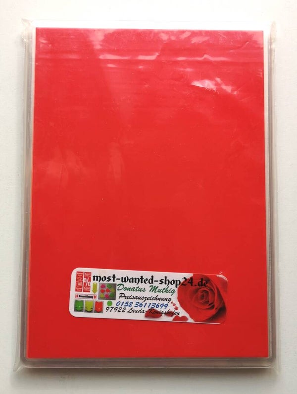 10 laminierte Preisschilder blanko in rot