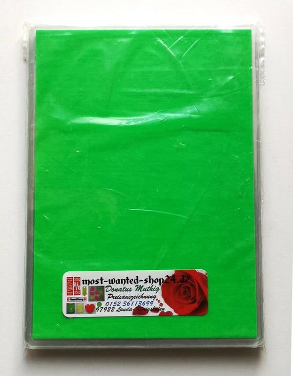 10 laminierte Preisschilder blanko in leuchtgrün