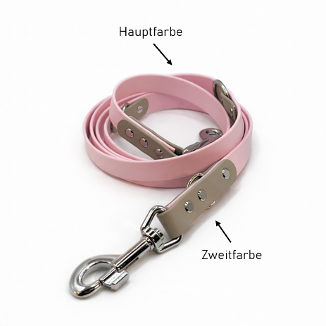 BioThane® Leine zweifarbig 2m, 3-fach verstellbar
