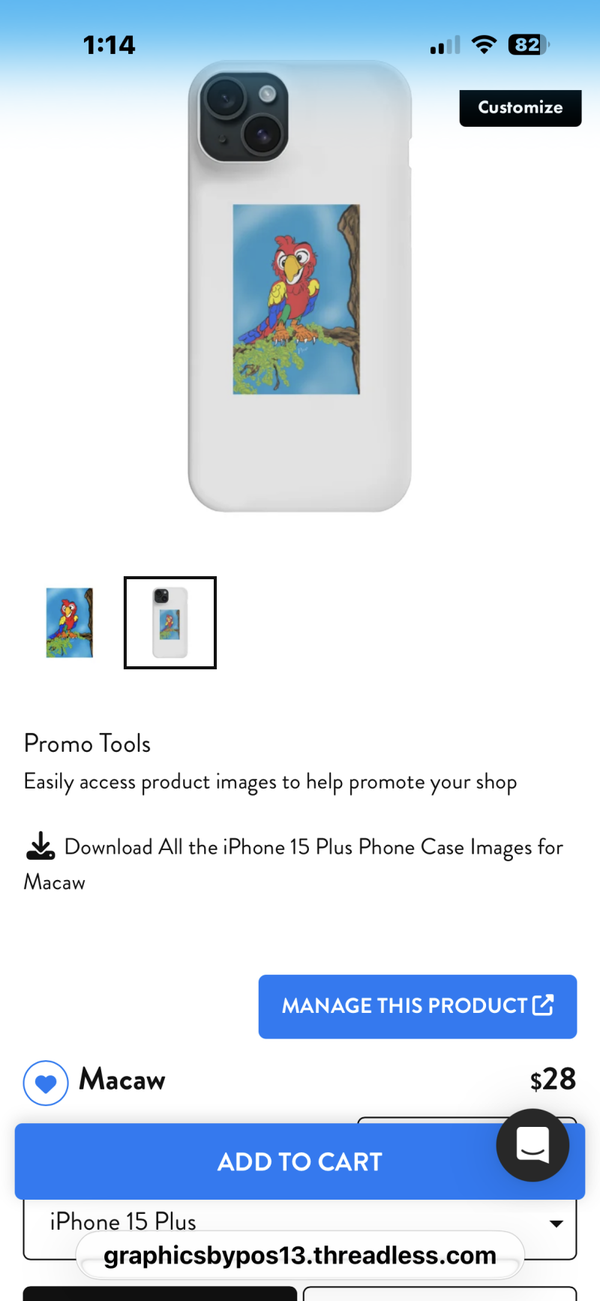 Macaw phone case