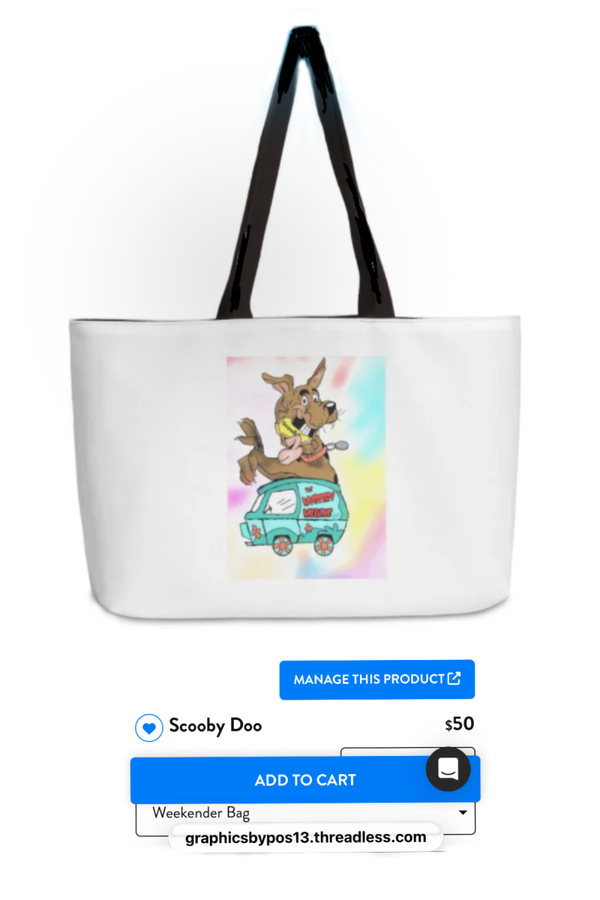 Scooby Doo weekend bag