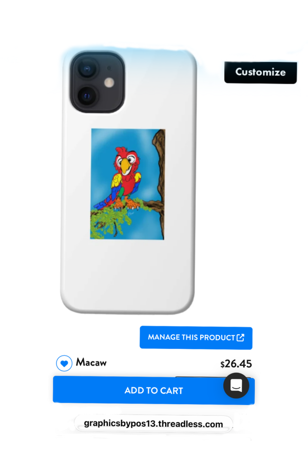 Macaw phone case