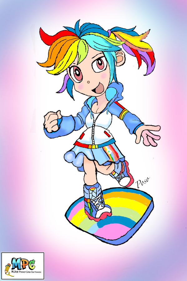 Rainbow Dash Girl Art
