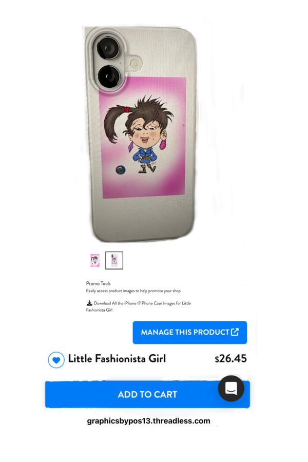 Little Fashionista Girl phone case