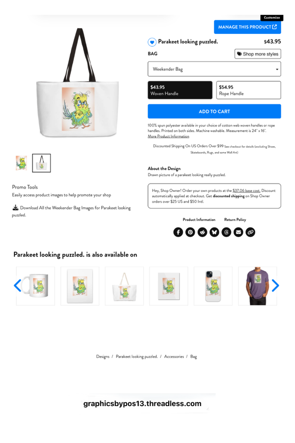 Parakeet Bag