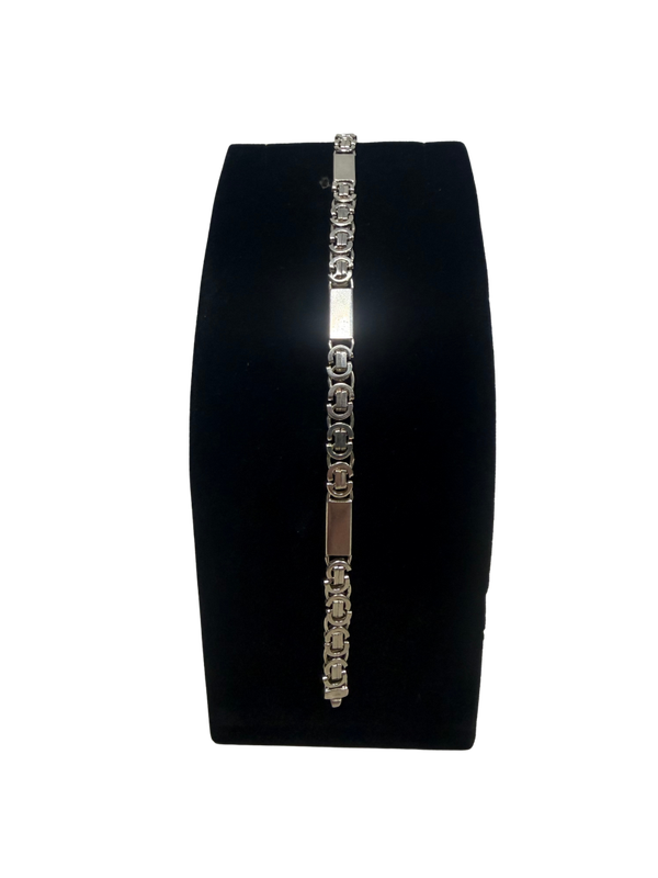 925 Zilveren Armband Platten Konings Schakel