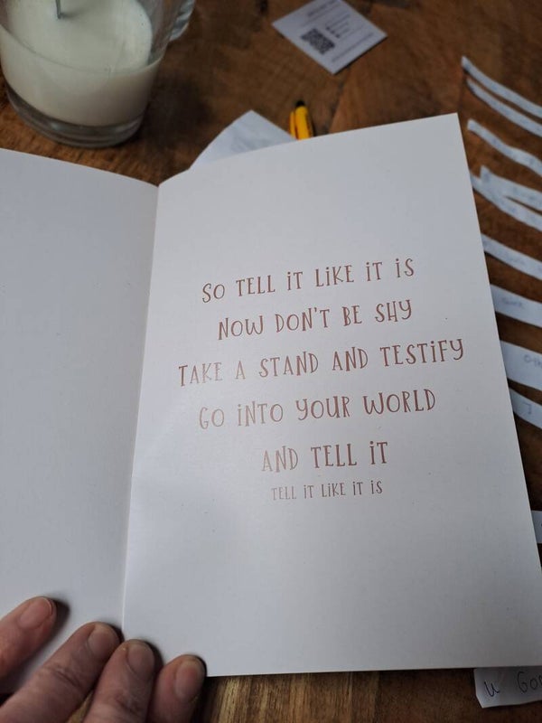 Journal Tell it like it is