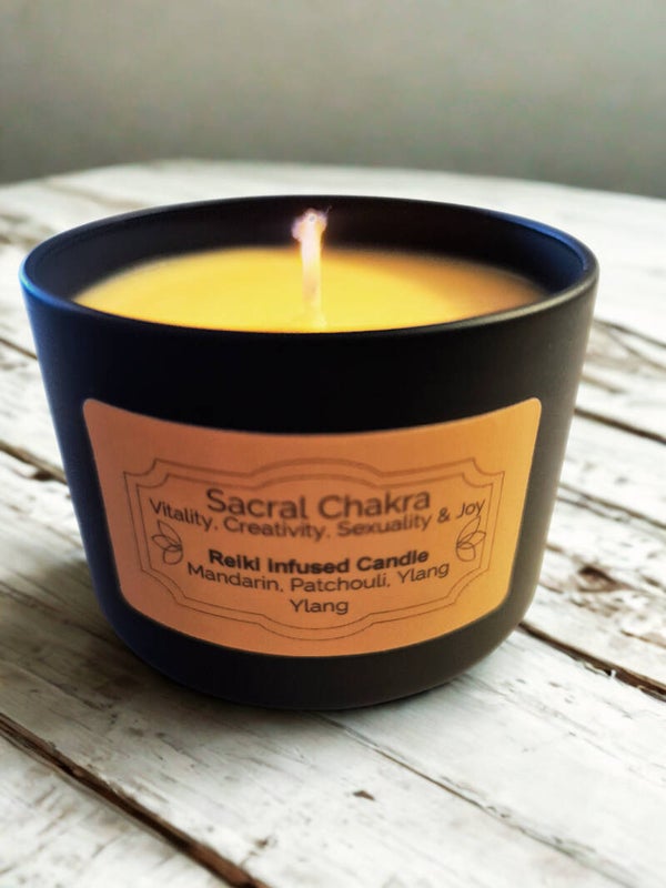 Reiki-Infused Sacral Chakra Candle