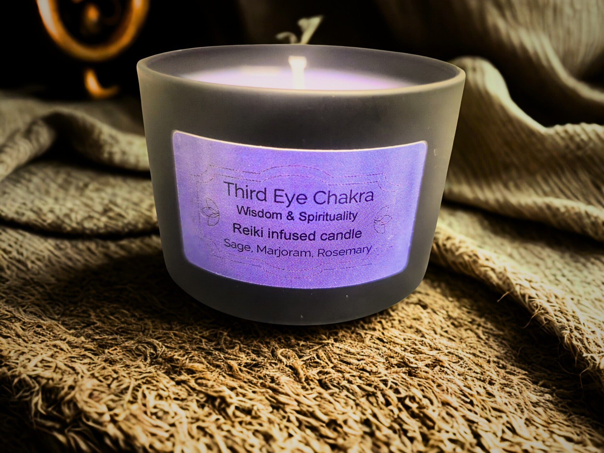 Reiki-Infused Third Eye Chakra Candle