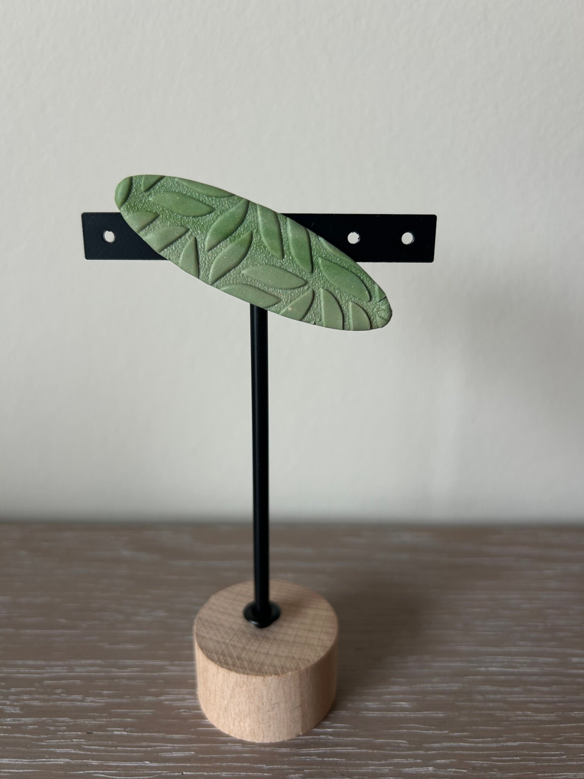 Groen met blaadjesmotief mat 12