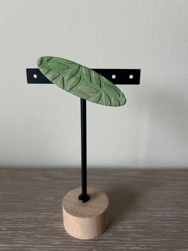 Groen met blaadjesmotief mat 12