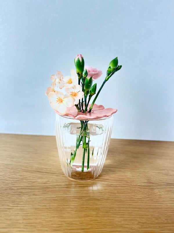 Pastel oranje met goud