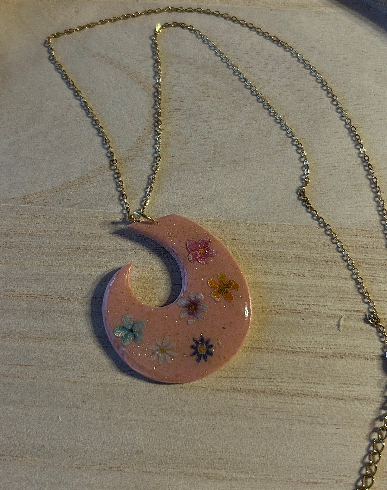 Pastel/ roze met glitters en bloemen 2