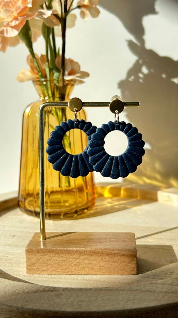 Blauw/glitter mat 42